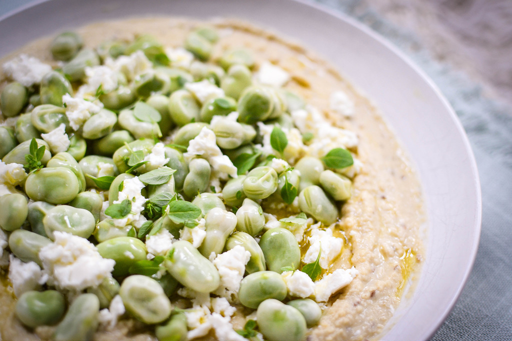 Bessara with Feta and Broad Beans