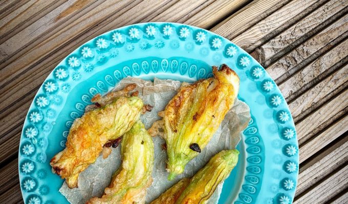 The Easiest Courgette Flower Fritters