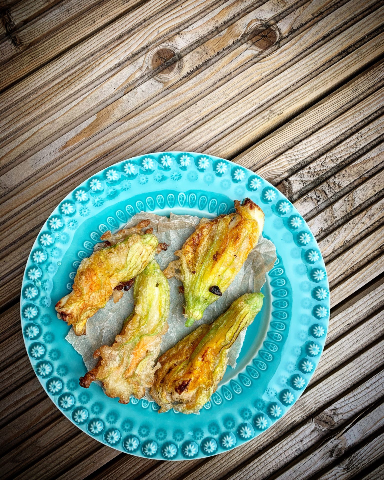 The Easiest Courgette Flower Fritters